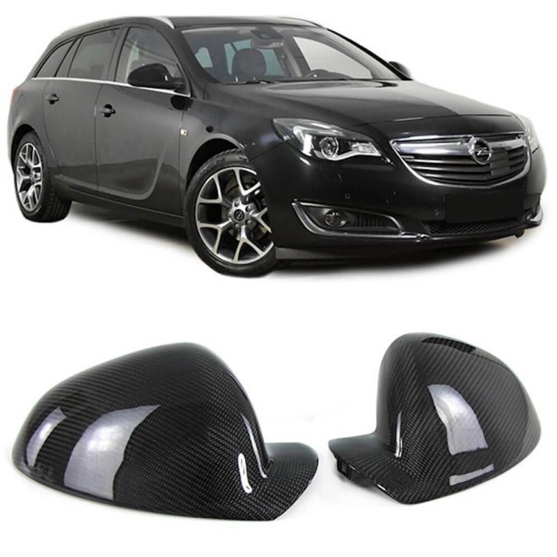 2x Coques rétroviseurs look carbone Opel Insignia A (08-17)