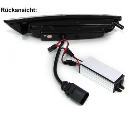 2x Clignotants LED adaptable sur Volkswagen Scirocco Noir Fumé (08-14)