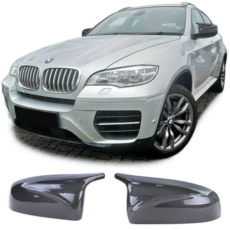 2x Coques rétroviseurs carbone BMW X5 E70 X6 E71 (06-13)