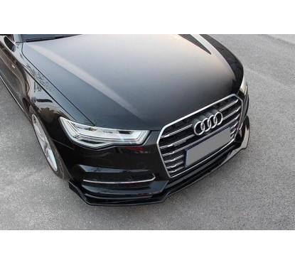 Rajout de pare choc avant Audi A6 C7 4G Facelift Noir Brillant 15-18