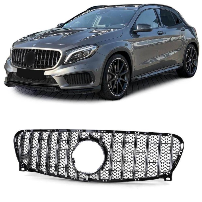 Calandre Mercedes GLA X156 noir/chrome Look AMG Panamericana GT (13-16)