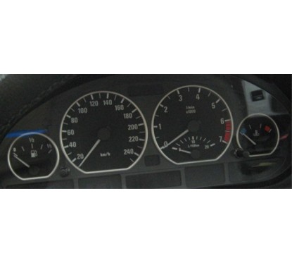 4x Cerclages de compteur chrome Bmw E46