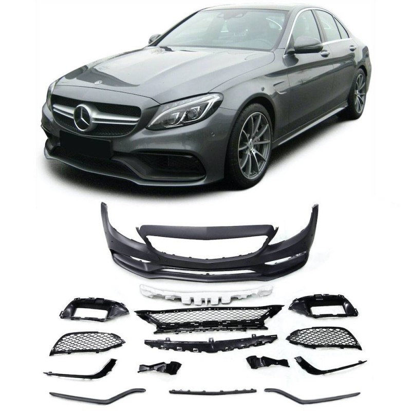 Pare-chocs avant Mercedes Classe C W205 S205 (15+) Look C63