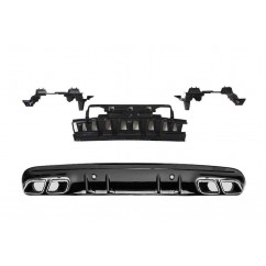 Diffuseur arriere + echappements Mercedes Classe C W205 S205 Look C63s avec pare choc AMG 14-18