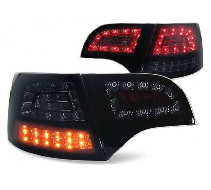 2x Feux arrières LED Noir fumés Audi A4 B7 Avant (04-08)