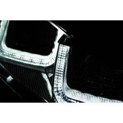 2x Phares LED adaptables sur Golf VII 7 Look Black Line (12-17)