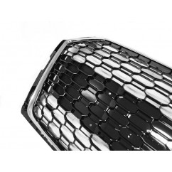 Calandre Audi A5 B9 F5 Look RS Noir et Chrome 16+