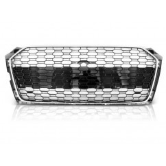 Calandre Audi A5 B9 F5 Look RS Noir et Chrome 16+