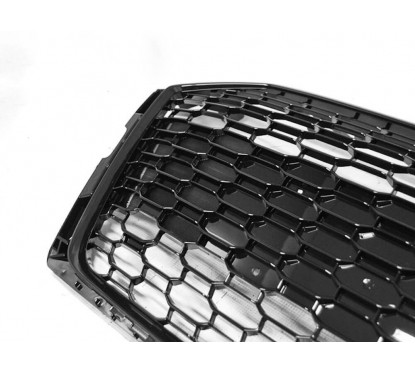Calandre Audi A5 B9 F5 Look RS Noir brillant (19-24)
