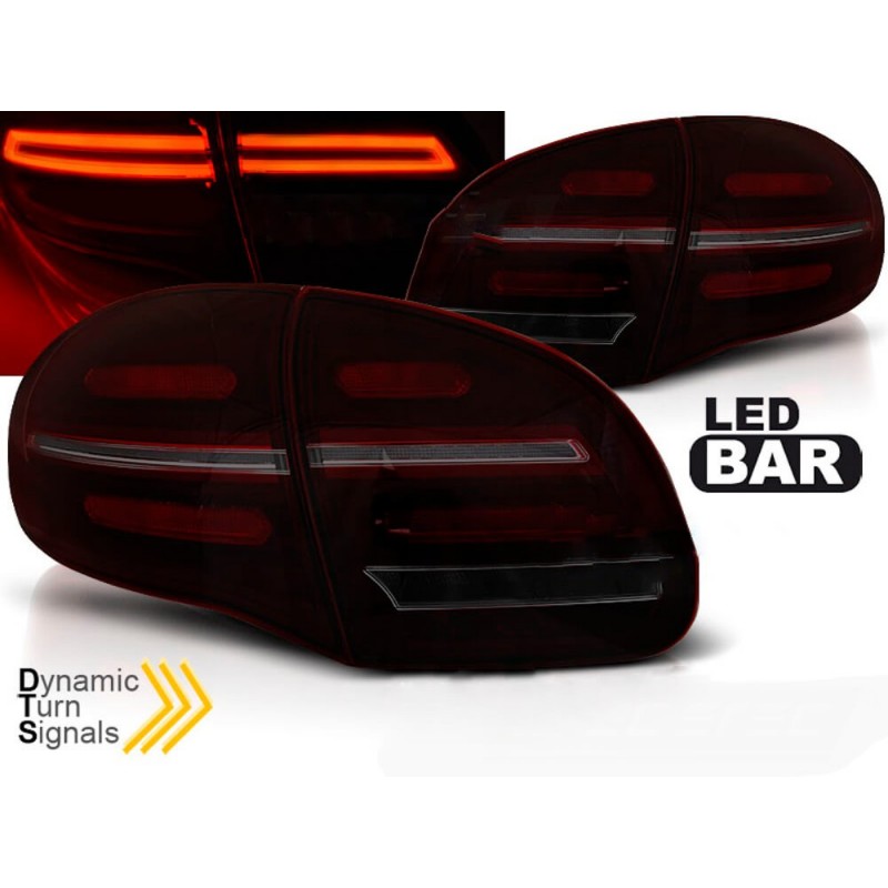 2x Feux arrieres LED clignotants dynamiques fumes Porsche Cayenne 10-14 2x Feux arrieres LED clignotants dynamiques fumes Porsche Cayenne 10-14
