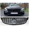 Calandre Mercedes pour C63 AMG W205 sans caméra Chrome 14-18