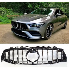 Calandre Panamericana AMG Avec caméra Mercedes classe CLA C118 W118 Noir et chrome 19+