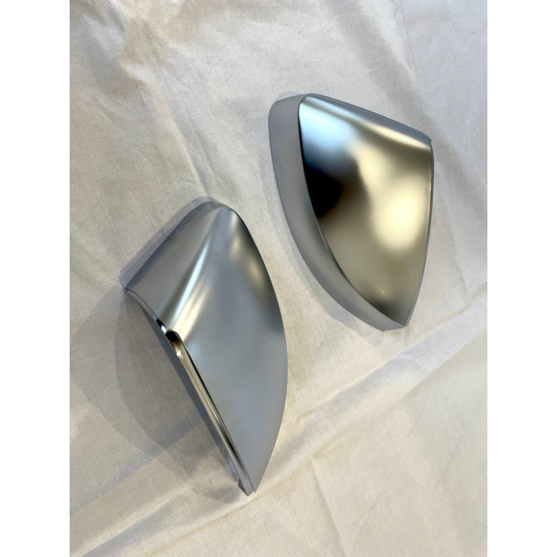 2x Coques rétroviseurs Alu brosse Look S-Line Audi A3 8V (12-19)