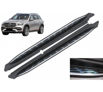 2x Marches Pieds Mercedes GLE SUV W167 avec éclairage LED (19-25)