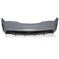 Diffuseur Pare-chocs Arrière Pour Mercedes CLA Classe W117 (2013-2019) - Garniture Aération AMG Line Noire ABS