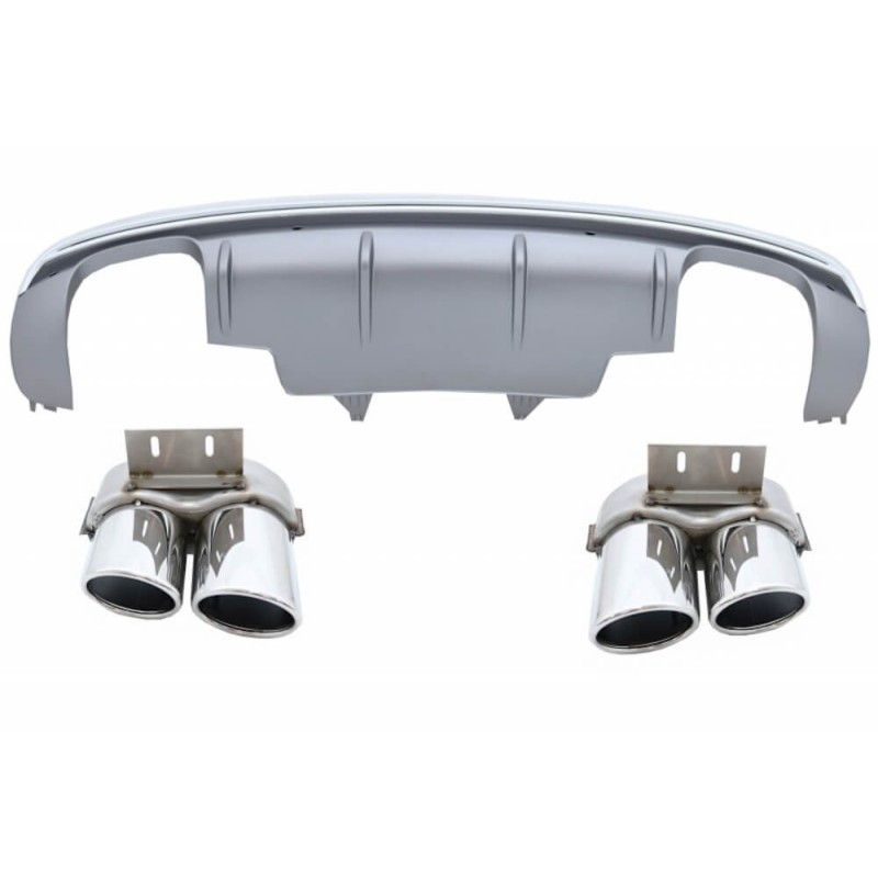 Diffuseur arrière + échappements Audi Q5 8R Facelift Look SQ5 (13-16) avec pare choc S-Line