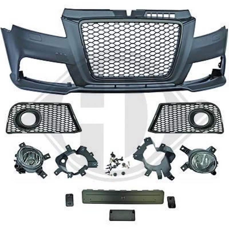 Pare choc + calandre avant Audi A3 8P Look RS3 (08 - 12) Pare choc + calandre avant Audi A3 8P Look RS3 (08 - 12)