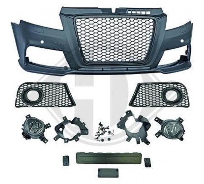 Pare choc + calandre avant adaptable sur Audi A3 8P Look RS3 (08-12)