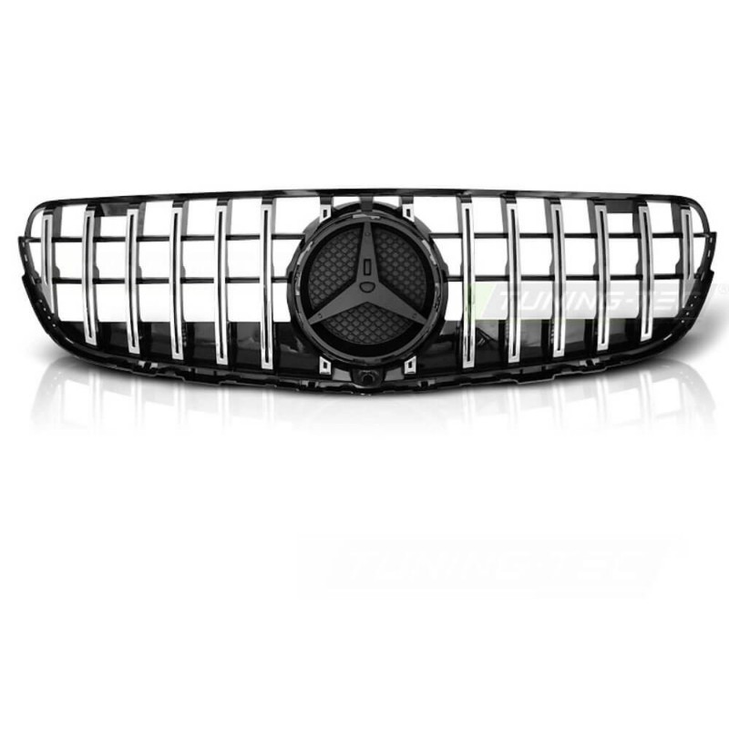 Calandre Mercedes GLC X253 Coupe W253 SUV Look GT-R Noir et chrome 15-19