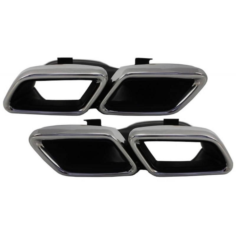 2x Embouts d'échappements chrome Mercedes W205 C205 GLE C292 W213 W222 GLC C217 14+