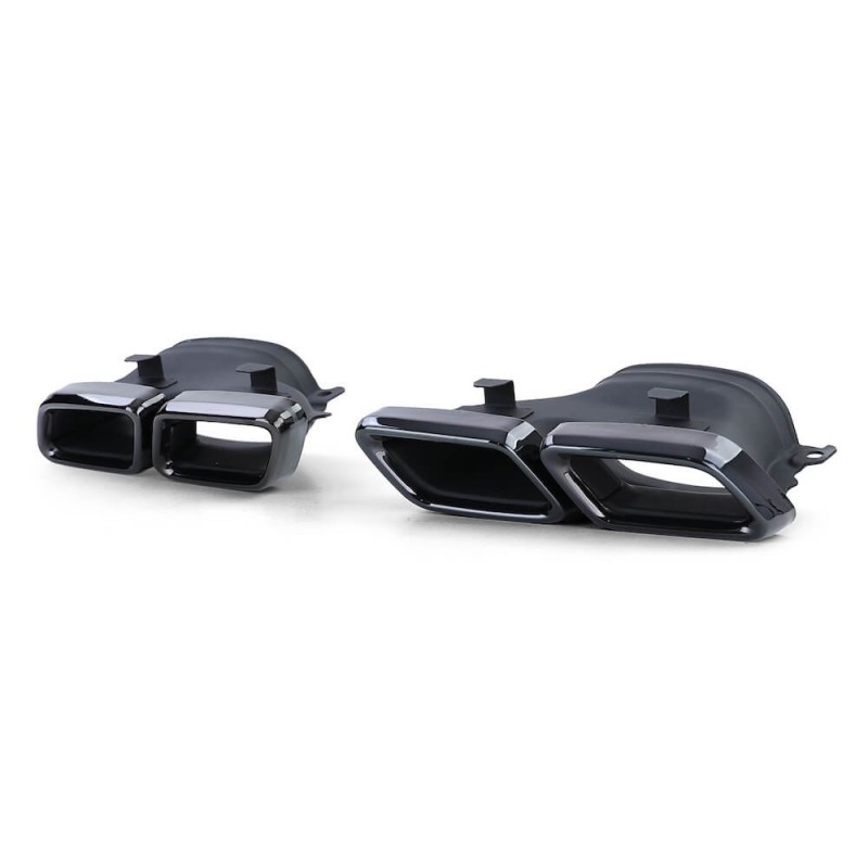 2x Embouts d'echappement Noir ou chrome Mercedes W205 C205 GLE C292 W213 W222 GLC C217 14+ 2x Embouts d'echappement Noir ou chrome Mercedes W205 C205 GLE C292 W213 W222 GLC C217 14+