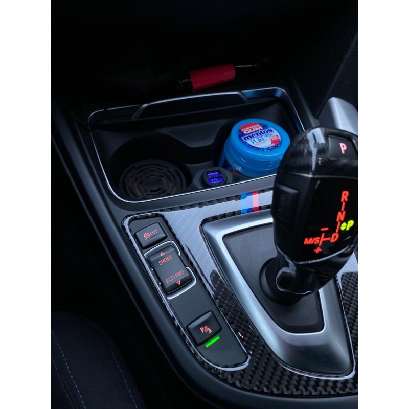 Badmen fibre de carbone contrôle boîte de vitesse pommeau de levier de  vitesse panneau cadre couverture autocollant garniture intérieure pour  série 3 F30 F31 GT F34 série 4 F32 F33 F36 2013-2018 - Temu Belgium