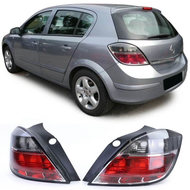 2x Feux arrieres noir fumés Opel Astra H 07-10