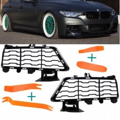 2x Grilles de pare chocs BMW serie 3 F30 F31 avec Pack M