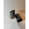 2x embouts d'echappements Noir Ø 65-68 mm
