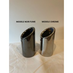 2x embouts d'echappements Noir Ø 65-68 mm