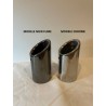 2x embouts d'echappements Noir Ø 65-68 mm