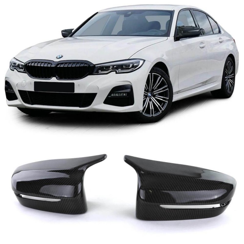 2x Coques rétroviseurs Carbone BMW série 3 G20 G21 G28 (17-19)