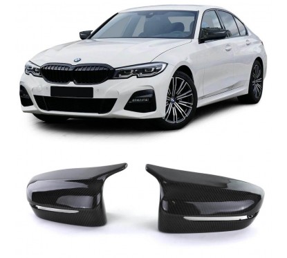 2x Coques retroviseur Carbone BMW serie 3 G20 G21 G28 17-20