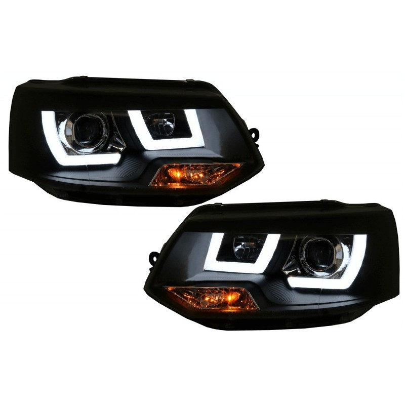 2x Phares LED adaptables sur Volkswagen Transporteur T5 Facelift Look Xenon 10-15