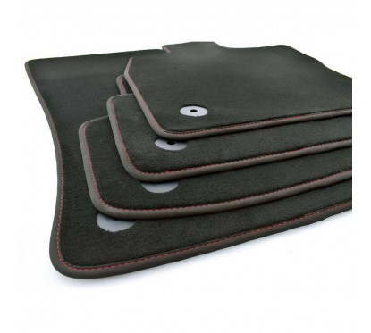Set tapis velours noir / coutures rouge Audi A3 Sportback, berline 13+