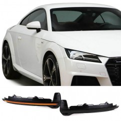 2x Clignotants noirs fumés à LED dynamiques Audi TT, R8 16-18