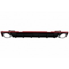 Diffuseur arriere ABS + embouts Audi A6 C8 (avec pack S-Line) Look RS6 18+