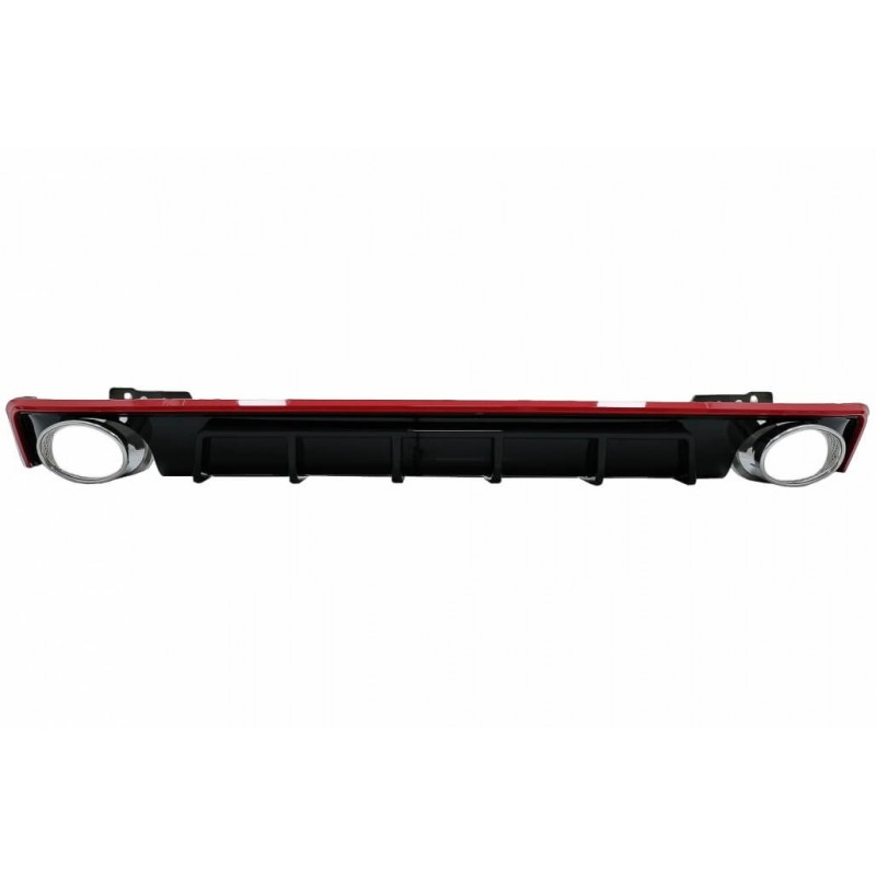 Diffuseur arriere ABS + embouts Audi A6 C8 (avec pack S-Line) Look RS6 18+