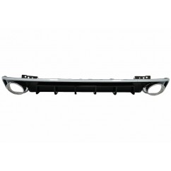 Diffuseur arriere ABS + embouts Audi A6 C8 (avec pack S-Line) Look RS6 18+