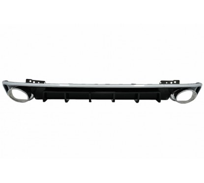 Diffuseur arriere ABS + embouts Audi A6 C8 (avec pack S-Line) Look RS6 18+