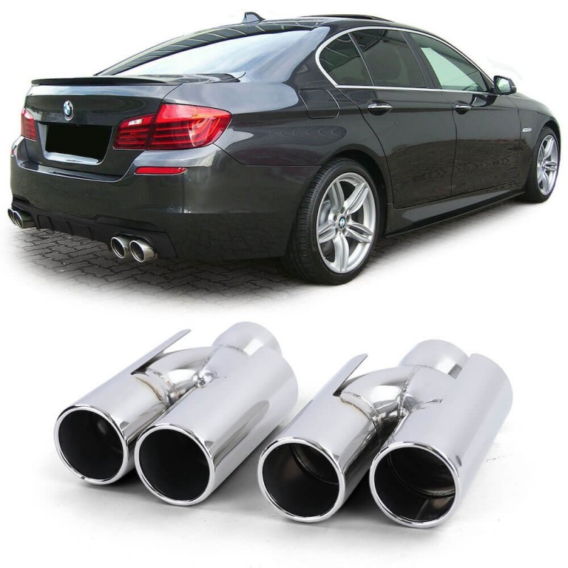 2x Sorties d'echappement double BMW Serie 5 F10 F11 Serie 6 F12 F13