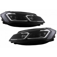 2x Phares LED adaptables sur Golf VII 7.5 Facelift Look R-Line ou GTI 17+