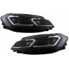2x Phares LED adaptables sur Golf VII 7.5 Facelift Look R-Line ou GTI 17+