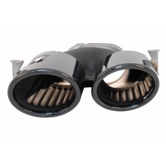 2x Embouts d'echappements Noir Mercedes Classe A, CLA, GLA, GLB Look 45 S 18+