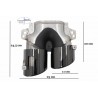 2x Embouts d'echappements Noir Mercedes Classe A, CLA, GLA, GLB Look 45 S 18+