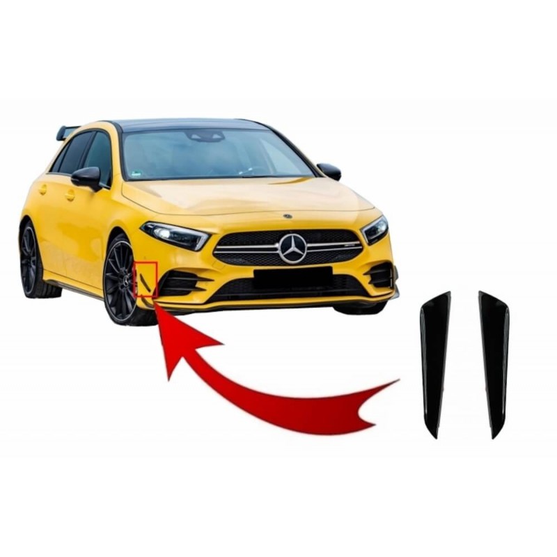 2x Rajouts de Pare choc avant Mercedes Classe A W177 Look A35 18+