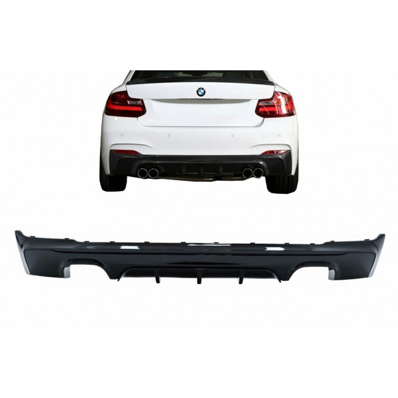 Diffuseur arrière noir brillant BMW Série 2 F22 F23 Look M2 13+ (sortie 2+2) Diffuseur arrière noir brillant BMW Série 2 F22 F23 Look M2 13+ (sortie 2+2)