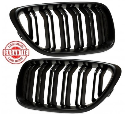 2x Grilles de Calandre BMW Serie 2 F22 F23 Noir brillant M Mat (13-19)