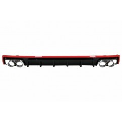 Diffuseur arriere ABS + embouts Audi A6 C8 (avec pack S-Line) Look S6 18+