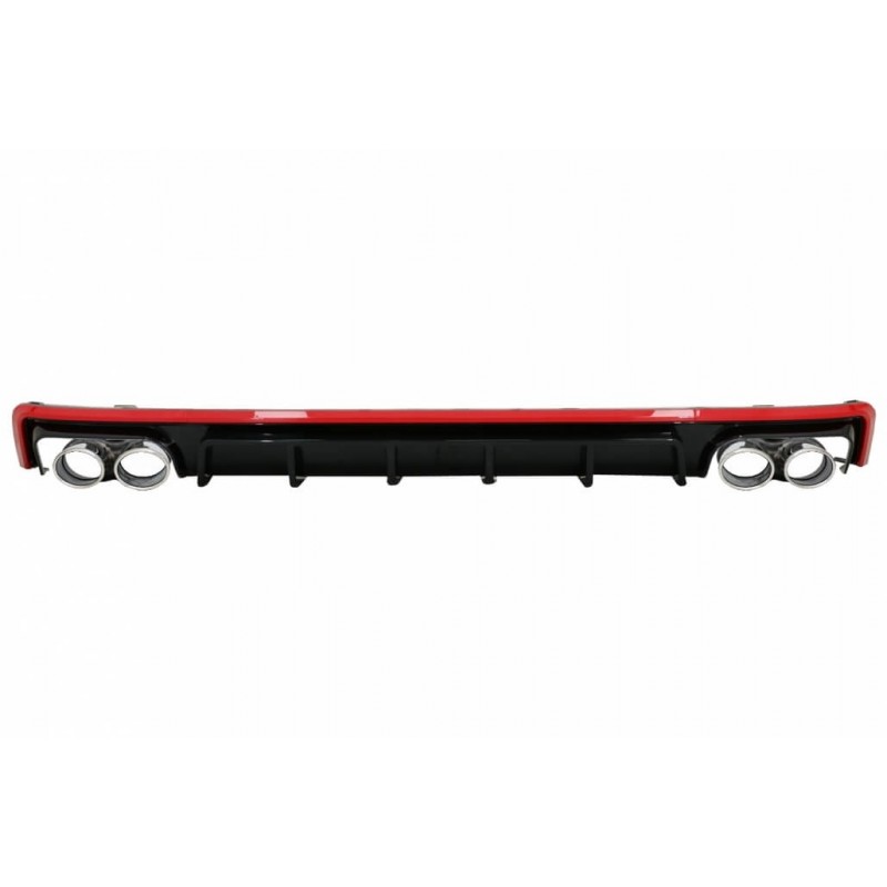 Diffuseur arriere ABS + embouts Audi A6 C8 (avec pack S-Line) Look S6 18+